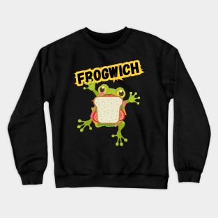 cute frog-witch Crewneck Sweatshirt